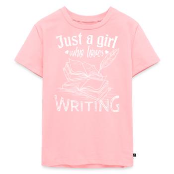 Writer Girls - Kids Premium Organic T-Shirt - rose - Front - AI Model Kid Female (0cm)