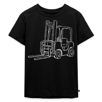 Forklifts drive fan kids - Kids Premium Organic T-Shirt - black - Front - Mikhail (115cm)