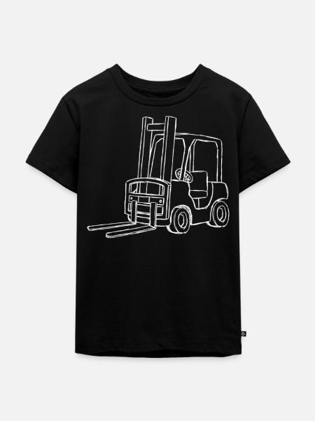 Gabelstapler fahren Fan Kinder - Kinder Premium Bio T-Shirt - Schwarz