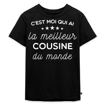 C'est moi qui ai la meilleur Cousine du monde - T-shirt Premium bio Enfant - noir - Devant - Mikhail (115cm)
