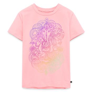 Ganesh rainbow - T-shirt Premium bio Enfant - rose - Devant - AI Model Kid Female (0cm)