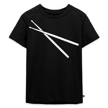 Drum Sticks - Batterie - Batterie - T-shirt Premium bio Enfant - noir - Devant - Mikhail (115cm)