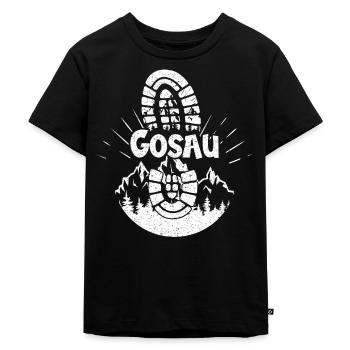 Gosau wandern Snowboarden Österreich - Kinder Premium Bio T-Shirt - Schwarz - Vorne - Mikhail (115cm)