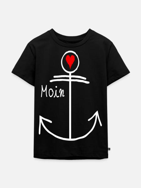 Moin Anker - Kinder Premium Bio T-Shirt - Schwarz