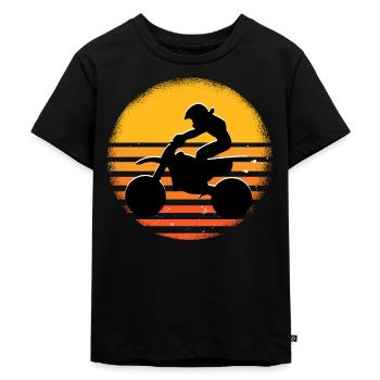 Motorcross - Kinder Premium Bio T-Shirt - Schwarz - Vorne - Mikhail (115cm)