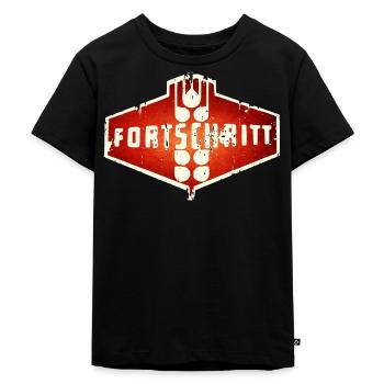 FORTSCHRITT - LPG - IFA - DDR - Landmaschinen - Kinder Premium Bio T-Shirt - Schwarz - Vorne - Mikhail (115cm)