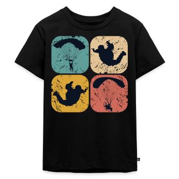 Parapente - T-shirt Premium bio Enfant - noir - Devant - Mikhail (115cm)
