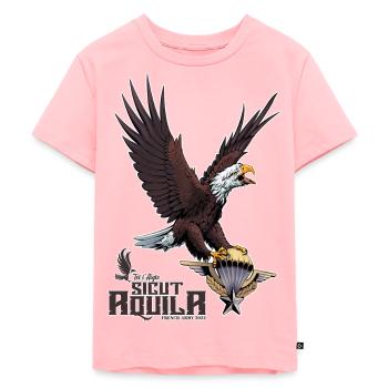 T-shirt armée de l'air Sicut Aquila - T-shirt Premium bio Enfant - rose - Devant - AI Model Kid Female (0cm)
