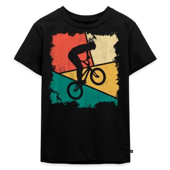 BMX Bike Tricks Cycliste Cascade BMX - T-shirt Premium bio Enfant - noir - Devant - Mikhail (115cm)