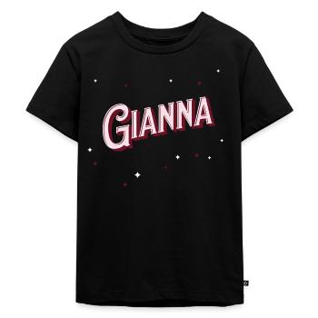Prénom Gianna personnalisé - T-shirt Premium bio Enfant - noir - Devant - Mikhail (115cm)