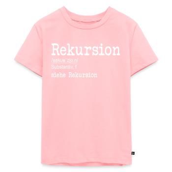Rekursion Definition Softwareentwickler Coder - Kinder Premium Bio T-Shirt - Rosa - Vorne - AI Model Kid Female (0cm)