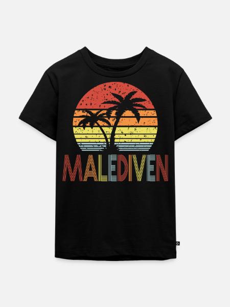 Malediven - Kinder Premium Bio T-Shirt - Schwarz
