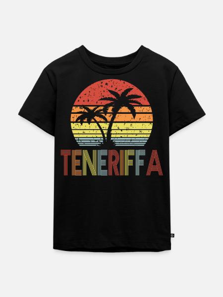 Teneriffa - Kinder Premium Bio T-Shirt - Schwarz