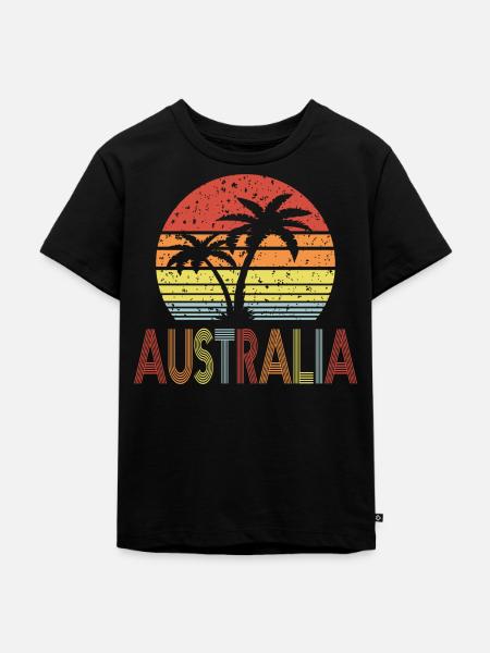 Australia - Kinder Premium Bio T-Shirt - Schwarz