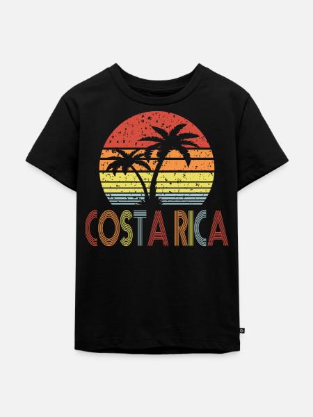 Costa Rica - Kinder Premium Bio T-Shirt - Schwarz