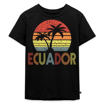 Ecuador - Kinder Premium Bio T-Shirt - Schwarz - Vorne - Mikhail (115cm)