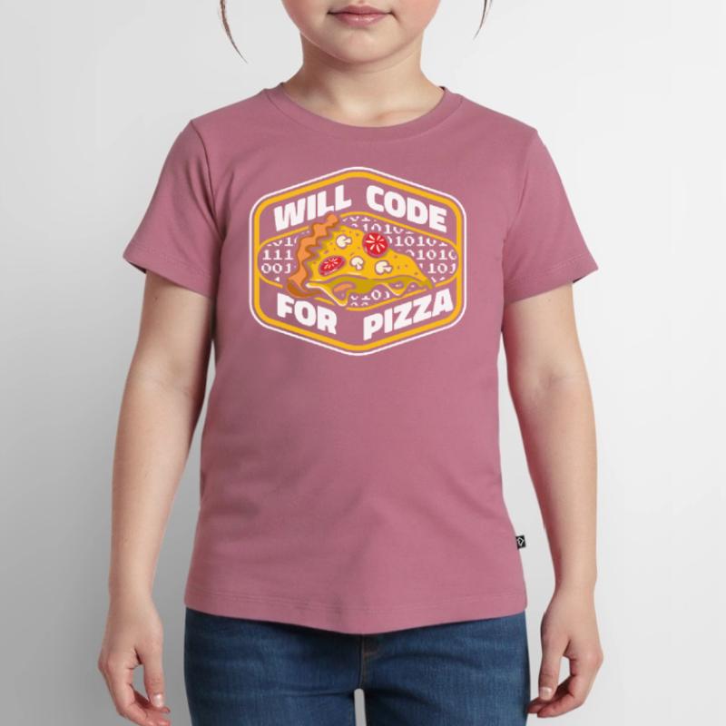 Will Code For Pizza Developer Coder Programmer T-shirt Premium bio Enfant