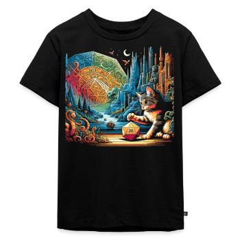 Rollenspiel RPG Meister Videospiel Gamer - Kinder Premium Bio T-Shirt - Schwarz - Vorne - Mikhail (115cm)