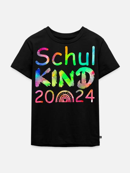 Schulkind 2024 - Kinder Premium Bio T-Shirt - Schwarz