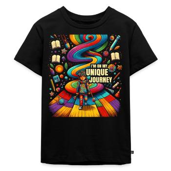 AuDHD Autismus ADHS Autistisches Spektrum Neurodiversität - Kinder Premium Bio T-Shirt - Schwarz - Vorne - Mikhail (115cm)