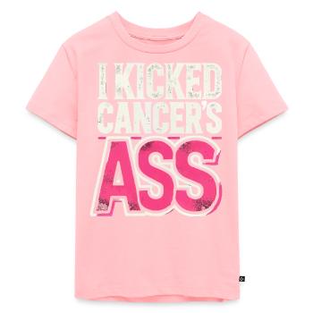 Breast Cancer Awareness Cancer Survivor Ribbon - Kids Premium Organic T-Shirt - rose - Front - AI Model Kid Female (0cm)