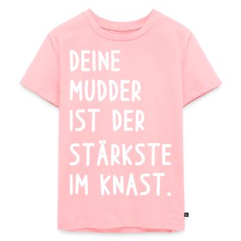 Deine Mutter Witz - Kinder Premium Bio T-Shirt - Rosa - Vorne - AI Model Kid Female (0cm)