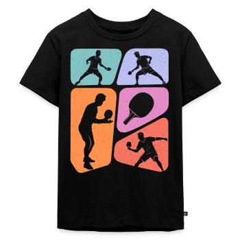 Tischtennisspieler Jungen Tischtennis Kinder - Kinder Premium Bio T-Shirt - Schwarz - Vorne - Mikhail (115cm)