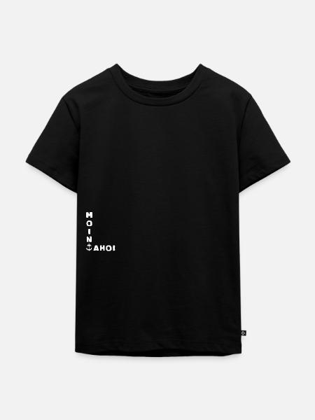 Miesmuschelartwuermchen Moin Anker Ahoi - Kinder Premium Bio T-Shirt - Schwarz