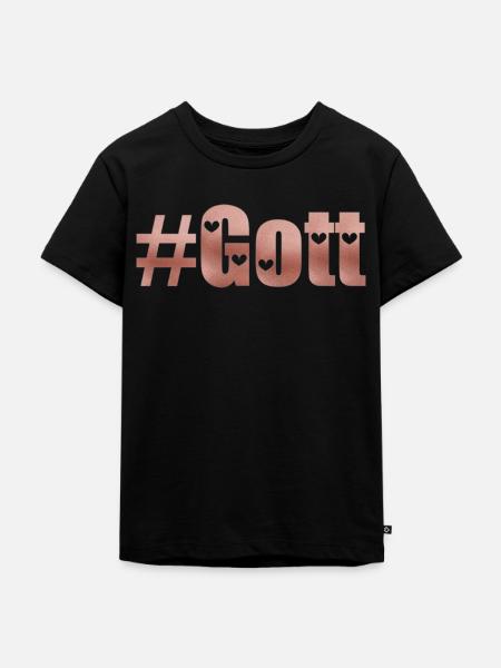 Gott - Kinder Premium Bio T-Shirt - Schwarz