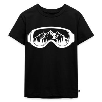 Lunettes de ski - T-shirt Premium bio Enfant - noir - Devant - Mikhail (115cm)