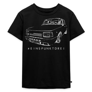 Wartburg #EINSPUNKTDREI - IFA mobile DDR - Kinder Premium Bio T-Shirt - Schwarz - Vorne - Mikhail (115cm)