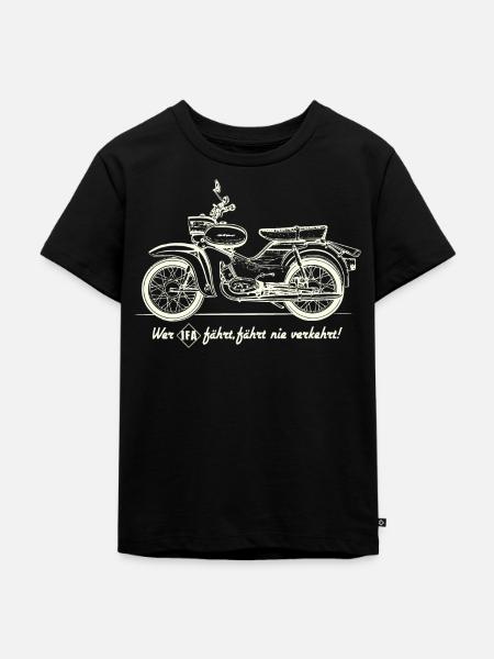 Simson Star - Wer IFA fährt, fährt nier verkehrt! - Kinder Premium Bio T-Shirt - Schwarz