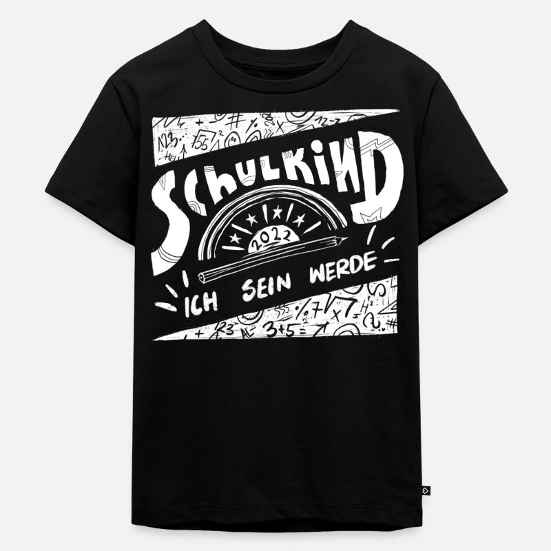 Ich werde Schulkind sein - Kinder Premium Bio T-Shirt - Schwarz