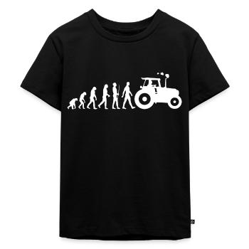 Tracteur - Evolution - Trekker - Agriculteur - T-shirt Premium bio Enfant - noir - Devant - Mikhail (115cm)