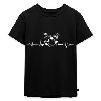 Battements de cœur - T-shirt Premium bio Enfant - noir - Devant - Mikhail (115cm)