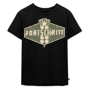 FORTSCHRITT Vintage Logo DDR - Kinder Premium Bio T-Shirt - Schwarz - Vorne - Mikhail (115cm)