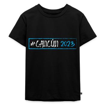 Cancun 2023 - Kids Premium Organic T-Shirt - black - Front - Mikhail (115cm)