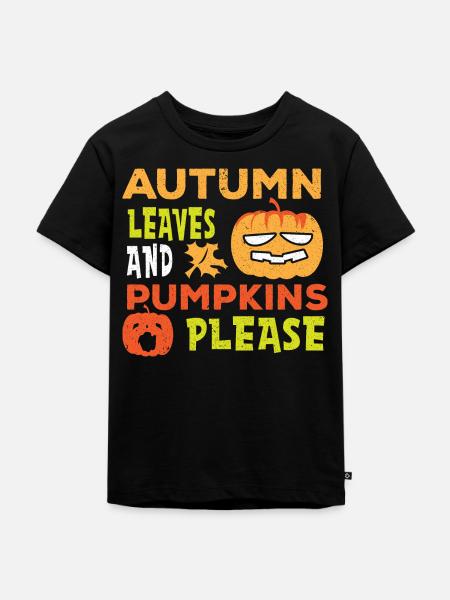 Halloween Horreur de la citrouille - T-shirt Premium bio Enfant - noir