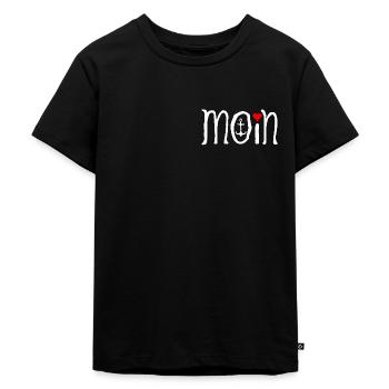Moin Anker - Kinder Premium Bio T-Shirt - Schwarz - Vorne - Mikhail (115cm)