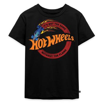Hot Wheels It´s Not The Same Without The Flame - Kinder Premium Bio T-Shirt - Schwarz - Vorne - Mikhail (115cm)