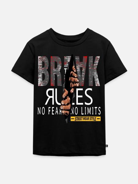 Break Rules - Regeln Brechen - Kinder Premium Bio T-Shirt - Schwarz