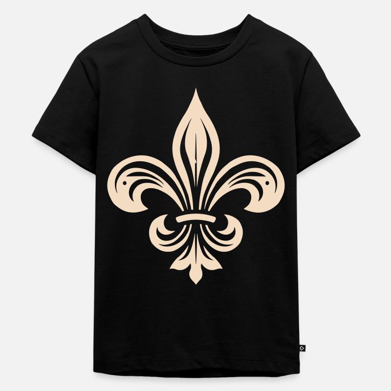 Fleur de Lis - Kinder Premium Bio T-Shirt - Schwarz