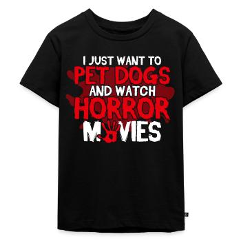 Horror Movie Spooky Movies Slasher Movie Gift - Kids Premium Organic T-Shirt - black - Front - Mikhail (115cm)