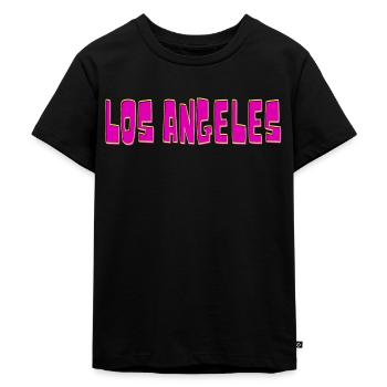 Los Angeles - Kids Premium Organic T-Shirt - black - Front - Mikhail (115cm)