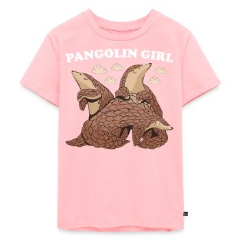 Pangolin Fille - T-shirt Premium bio Enfant - rose - Devant - AI Model Kid Female (0cm)