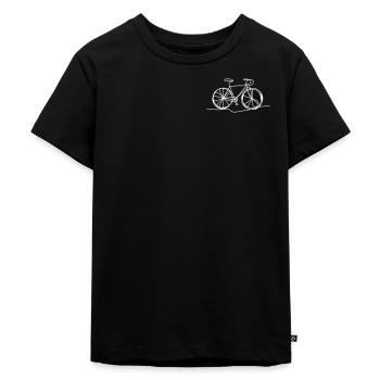 Fahrrad in einer Linie - Kinder Premium Bio T-Shirt - Schwarz - Vorne - Mikhail (115cm)