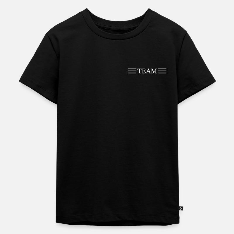 Team Strich - Kinder Premium Bio T-Shirt - Schwarz