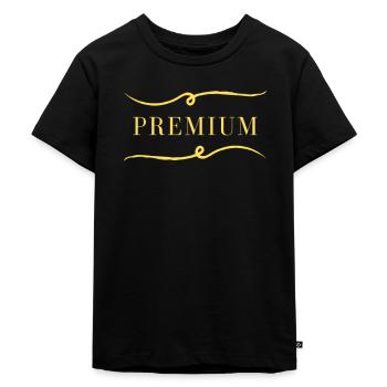 Premium - Kinder Premium Bio T-Shirt - Schwarz - Vorne - Mikhail (115cm)