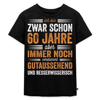 60. Geburtstag - 60 Jahre 60 Jähriger Geschenk - Kinder Premium Bio T-Shirt - Schwarz - Vorne - Mikhail (115cm)
