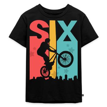 6 Geburtstag 6 Jahre Bmx Kinder Kindergeburtstag - Kinder Premium Bio T-Shirt - Schwarz - Vorne - Mikhail (115cm)